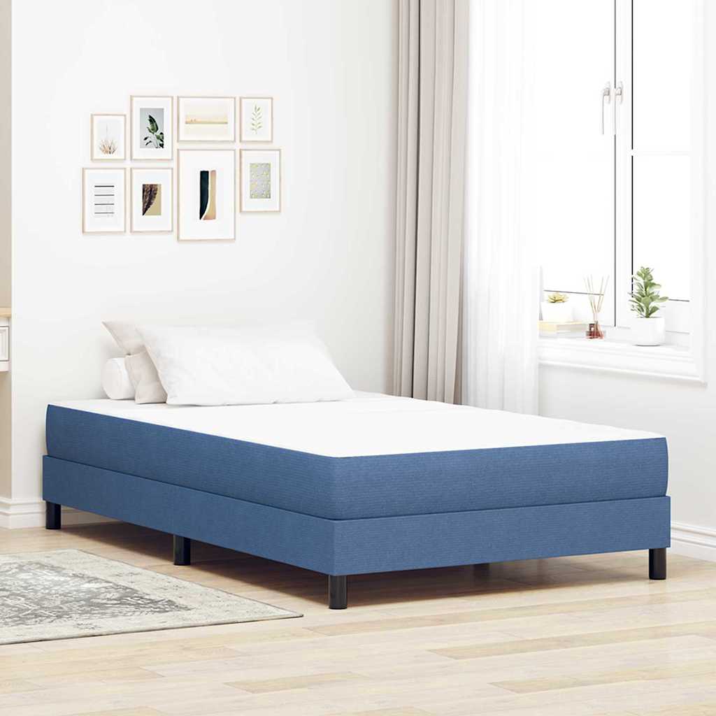 Ágy Matrac matracmal Kék 120 x 190 cm szövet