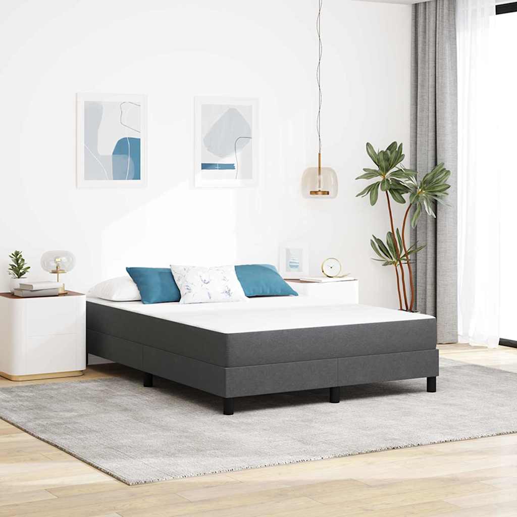 Ágy Matrac matracmal Szürke 140 x 200 cm szövet