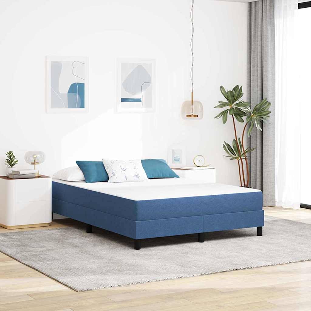 Ágy Matrac matracmal Kék 160 x 200 cm szövet