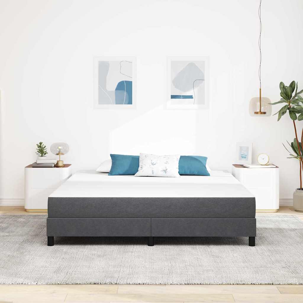 Ágy Matrac matracmal Szürke 180 x 200 cm szövet