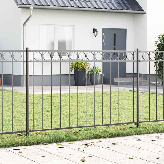 Kerítéselem ASSEN 170 x 130 cm Acél Szürke