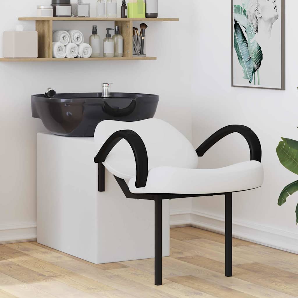 Sampon Szék Fehér és fekete 136 x 60 x 92 cm PVC