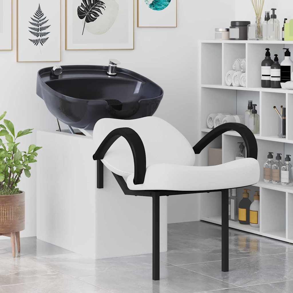 Sampon Szék Fehér és fekete 136 x 60 x 92 cm PVC