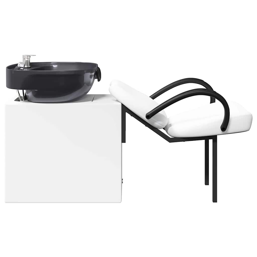 Sampon Szék Fehér és fekete 136 x 60 x 92 cm PVC