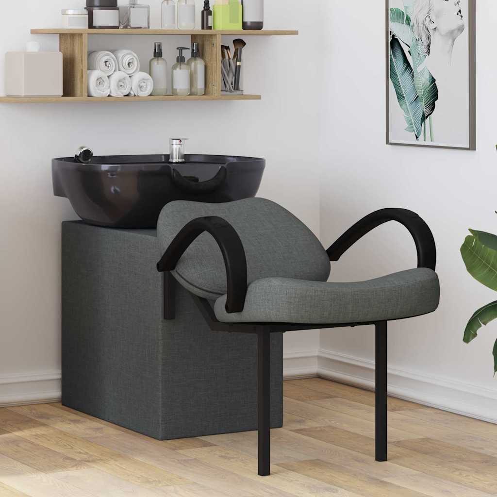 Sampon Szék Sötét Szürke és Fekete 136 x 60 x 92 cm szövet