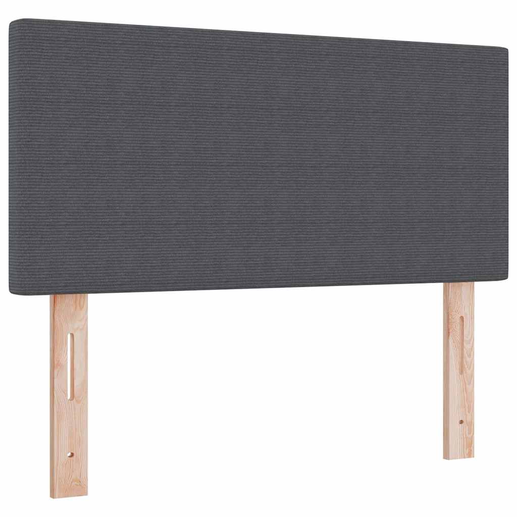 LED Box Spring Ágy Sötétszürke és Fehér 100 x 200 cm