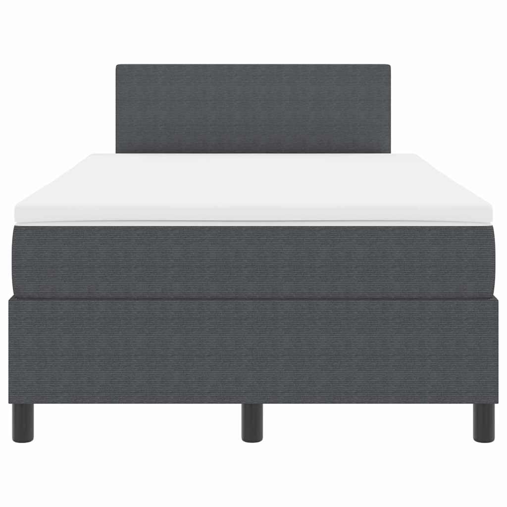 LED Box Spring Ágy Sötétszürke és Fehér 120 x 200 cm