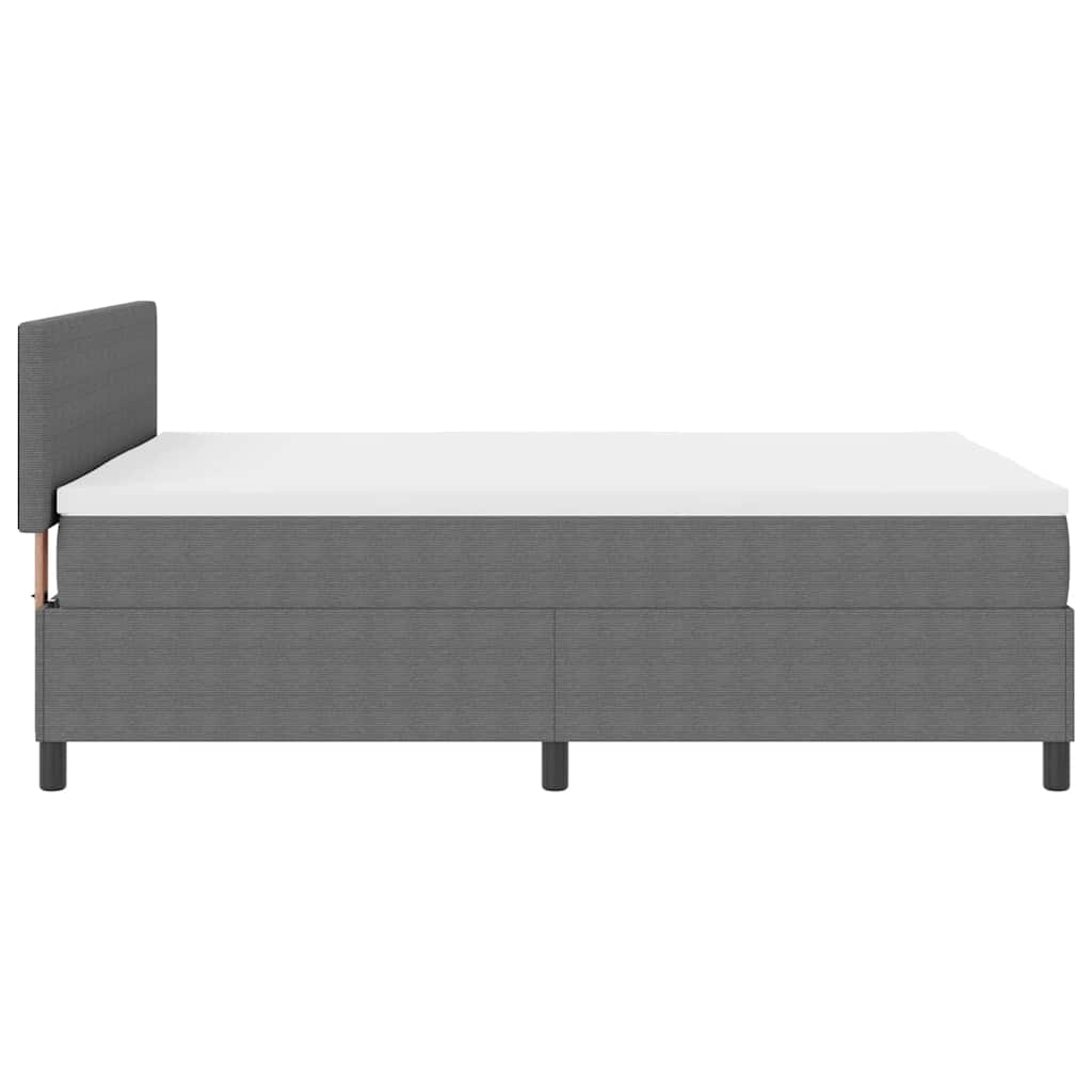 LED Box Spring Ágy Világosszürke és fehér 160 x 200 cm