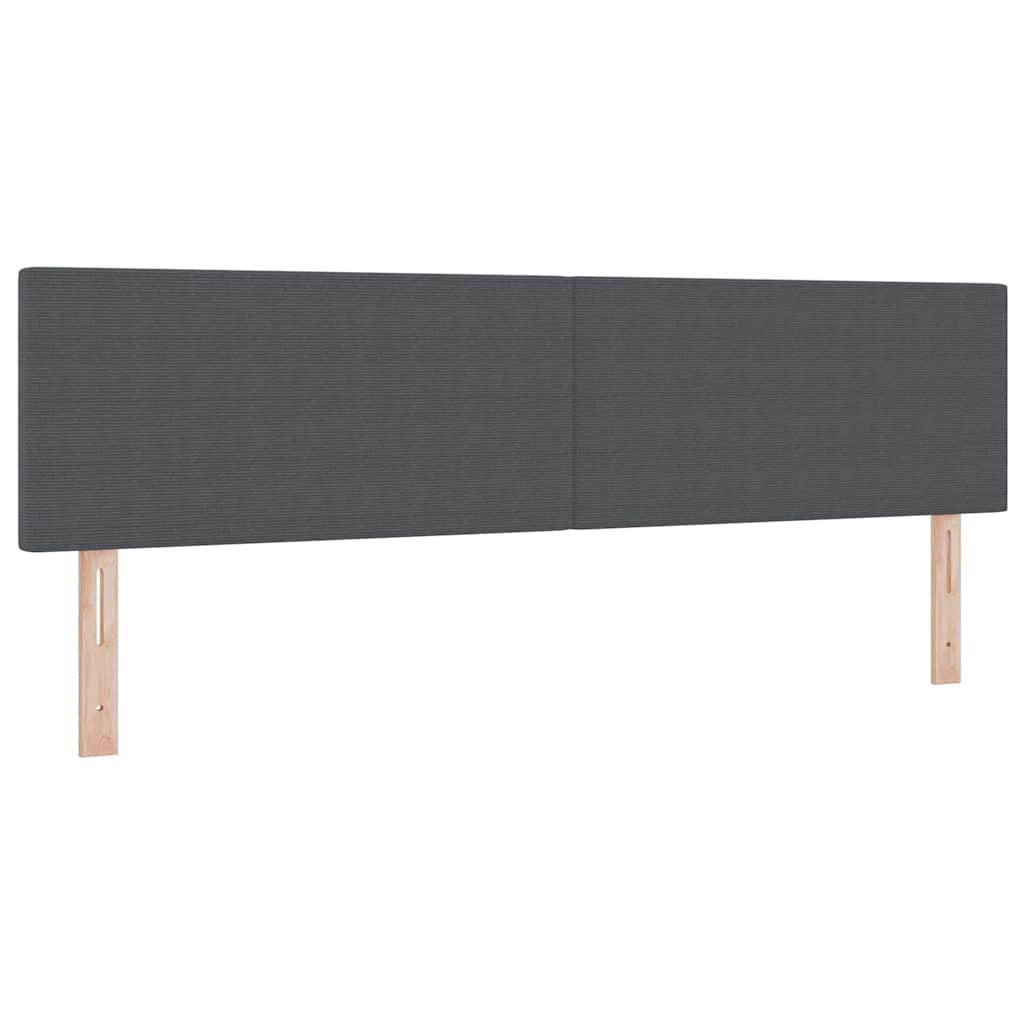 LED Box Spring Ágy Sötétszürke és Fehér 180 x 200 cm