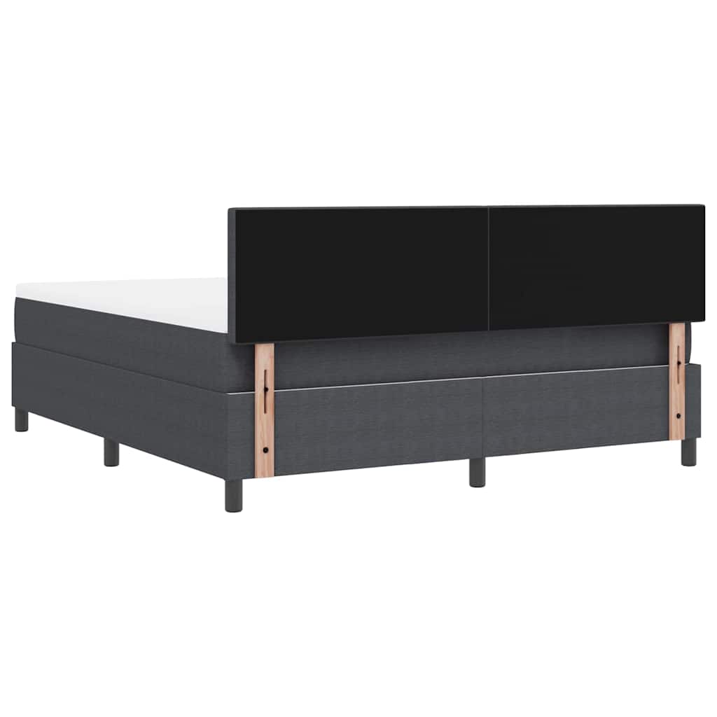LED Box Spring Ágy Sötétszürke és Fehér 180 x 200 cm