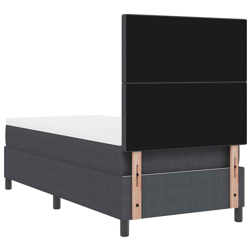 LED Box Spring Ágy fejtámlával Sötétszürke és Fehér 80 x 200 cm