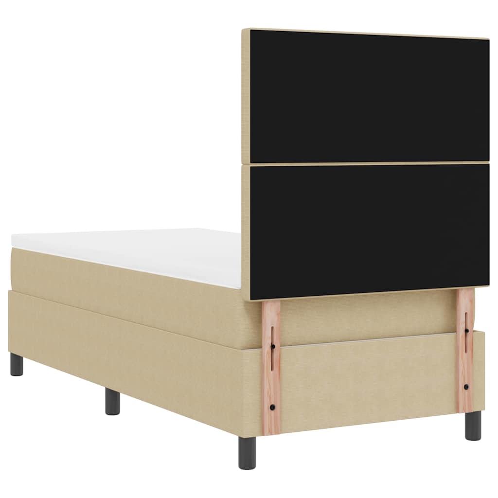 LED Box Spring Ágy Világosszürke és fehér 80 x 200 cm