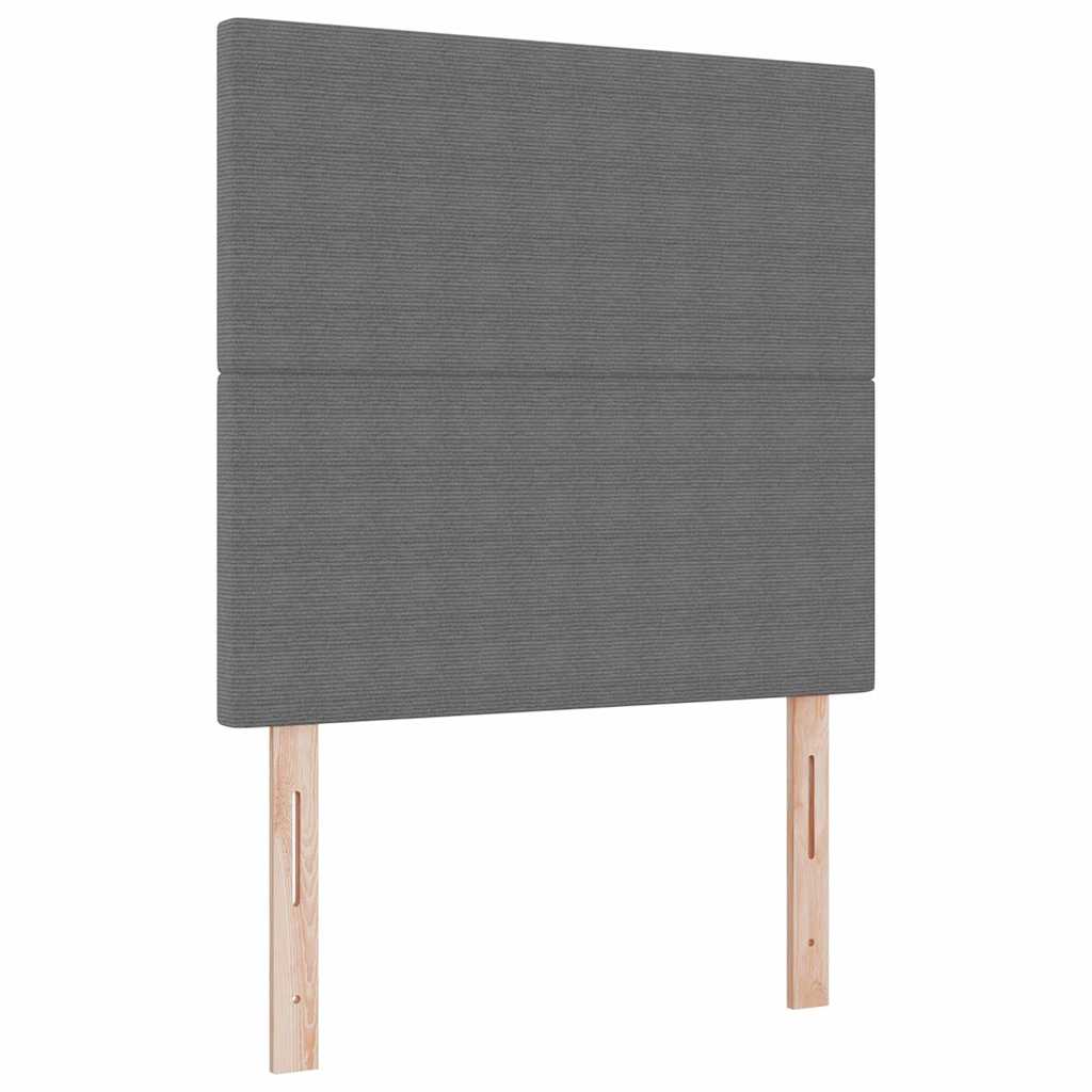 LED Box Spring Ágy Világosszürke és fehér 90 x 190 cm
