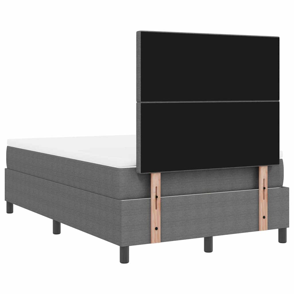 LED Box Spring Ágy Világosszürke és fehér 120 x 200 cm