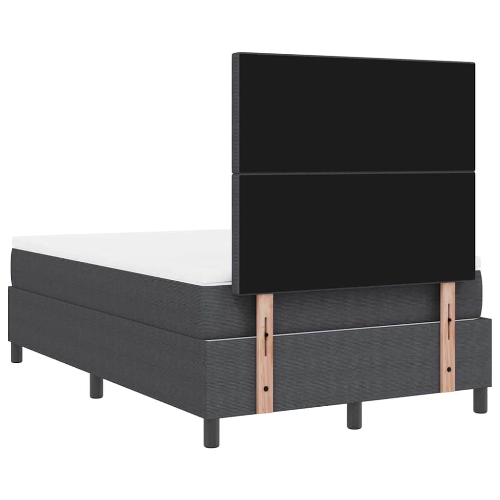 LED Box Spring Ágy Sötétszürke és Fehér 120 x 200 cm