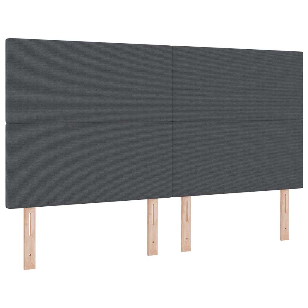 LED Box Spring Ágy Sötétszürke és Fehér 180 x 200 cm