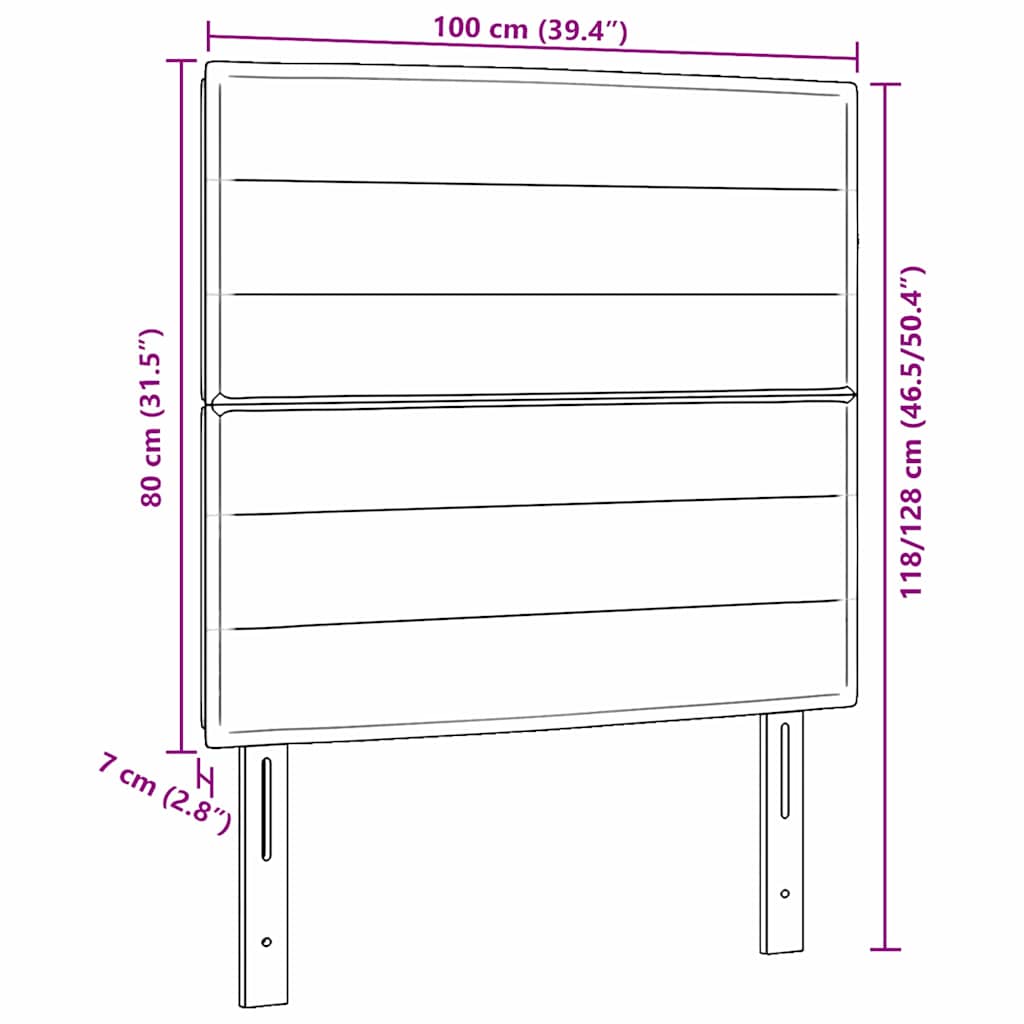 Fejtámla Világosszürke 100 cm szövet