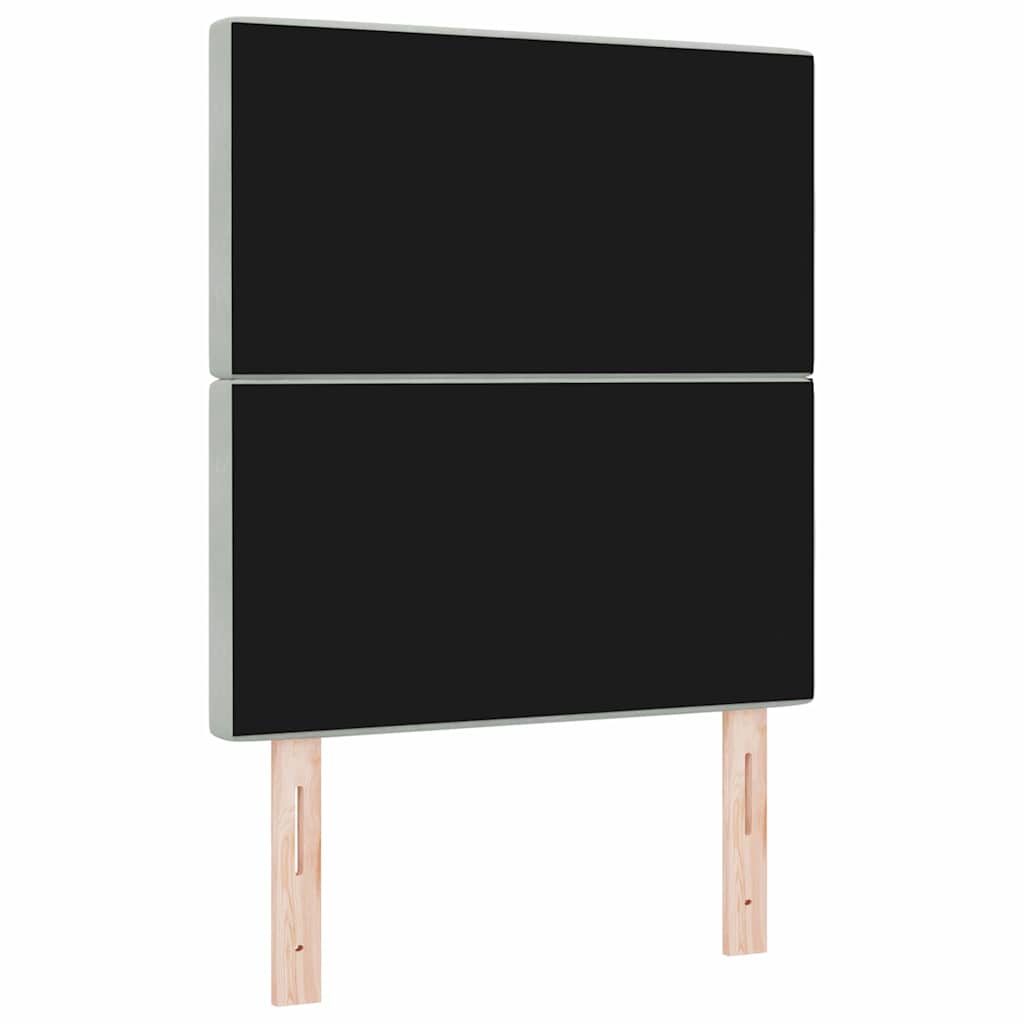 Fejtámla Világosszürke 80 cm Bársony