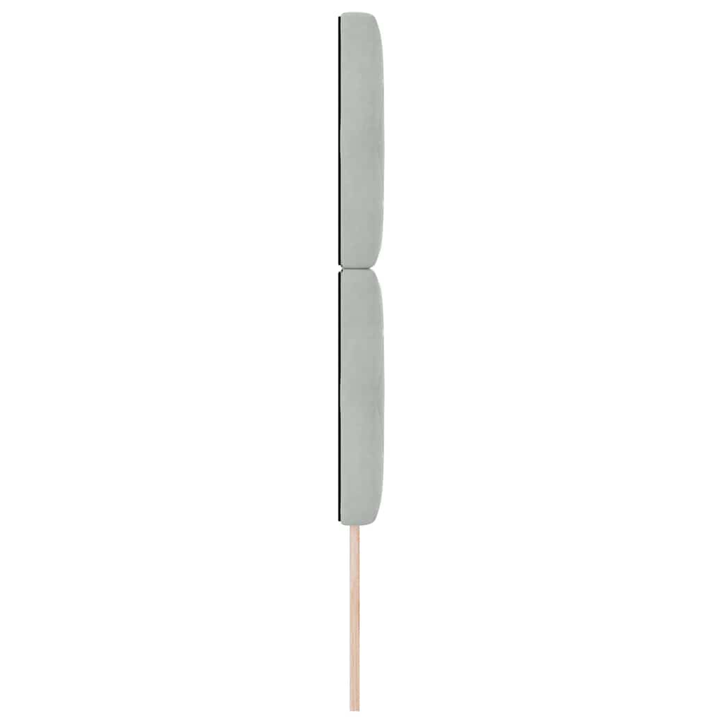 Fejtámla Világosszürke 80 cm Bársony