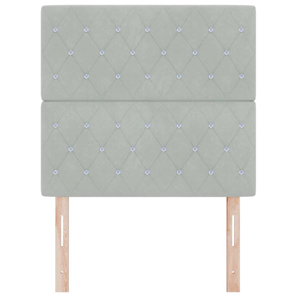 Fejtámla Világosszürke 90 cm Bársony