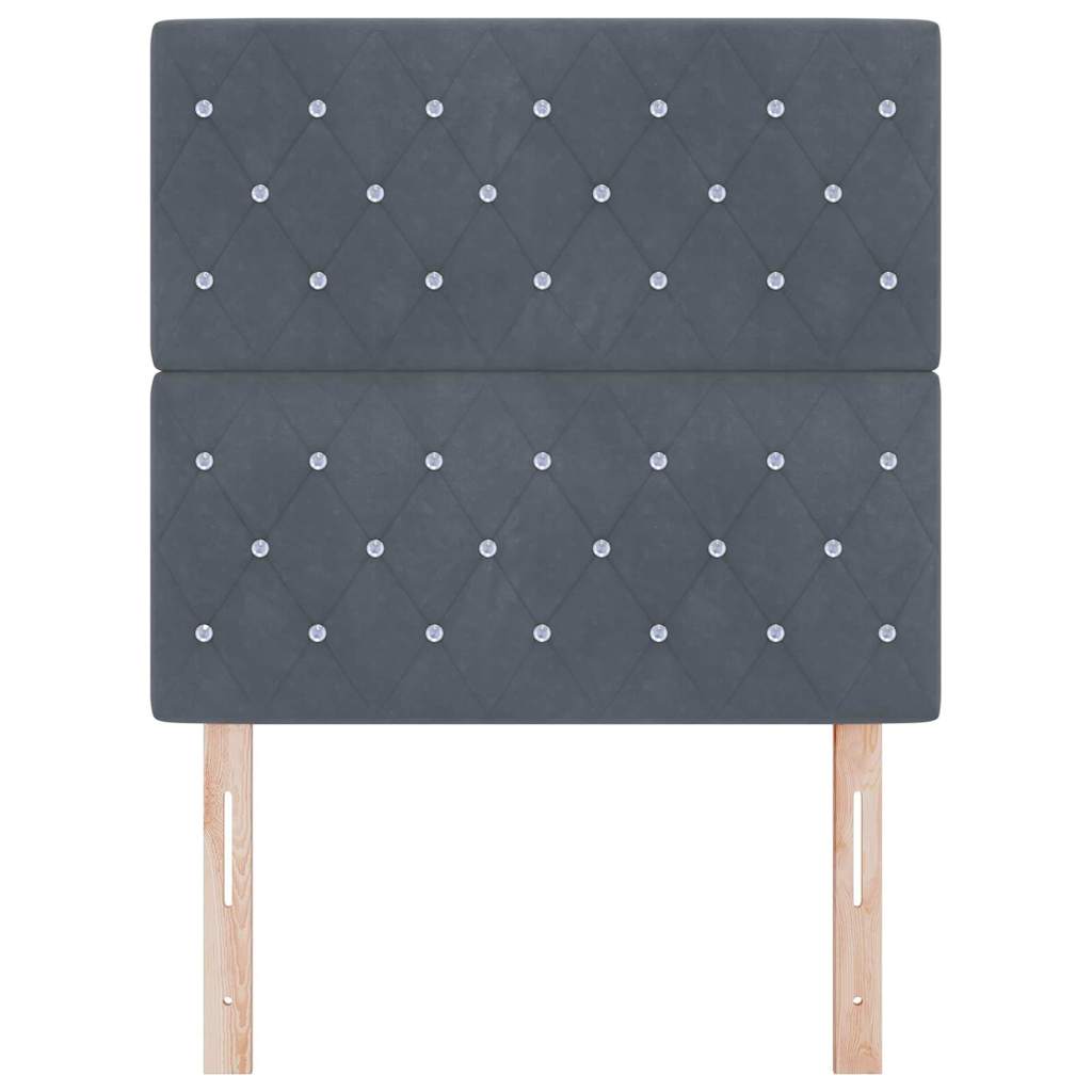 Fejtámla Sötétszürke 90 cm Bársony