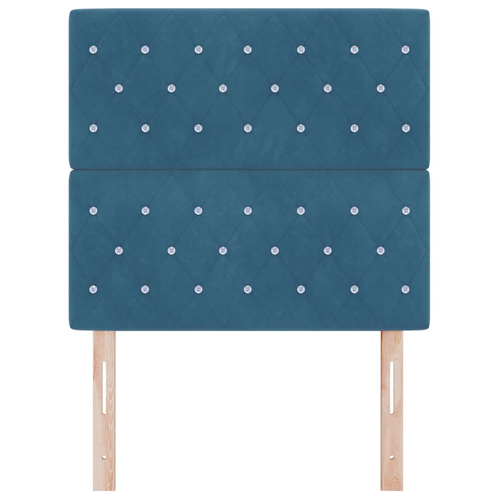 Fejtámla Sötét kék 90 cm Bársony