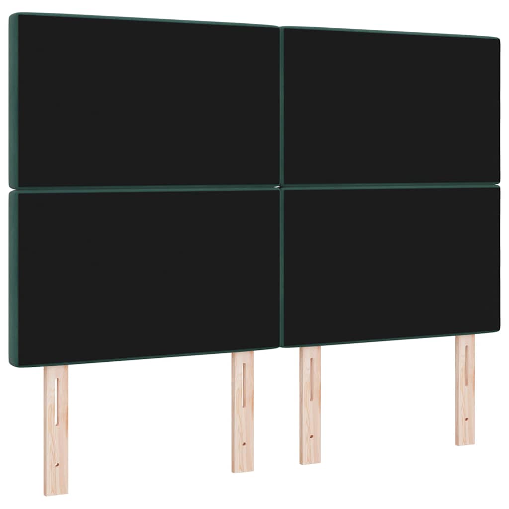Fejtámla Sötétzöld 144 cm Bársony