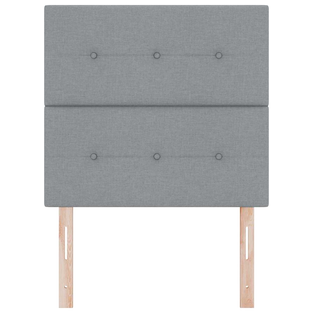 Magasságállítható ágyfej Világosszürke 100 cm szövet