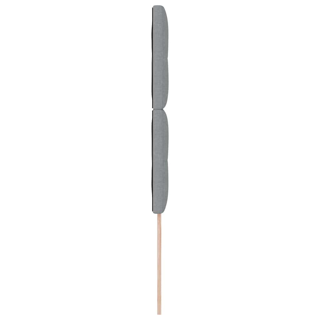 Magasságállítható ágyfej Világosszürke 100 cm szövet