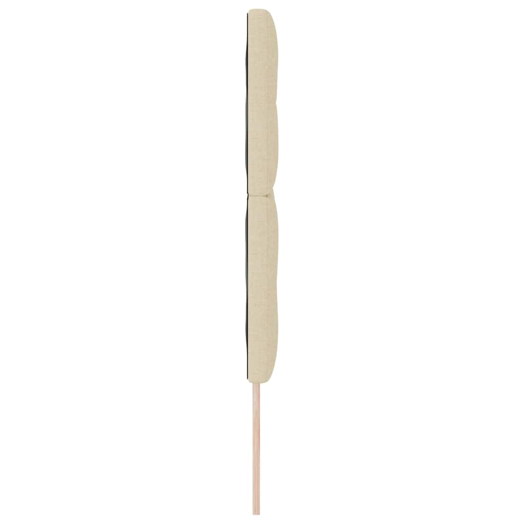 Magasságállítható ágyfej fejtámlával Krém 144 cm szövet