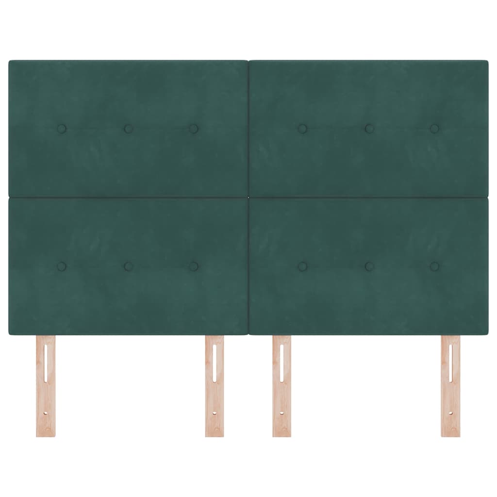 Fejtámla Sötétzöld 160 cm Bársony