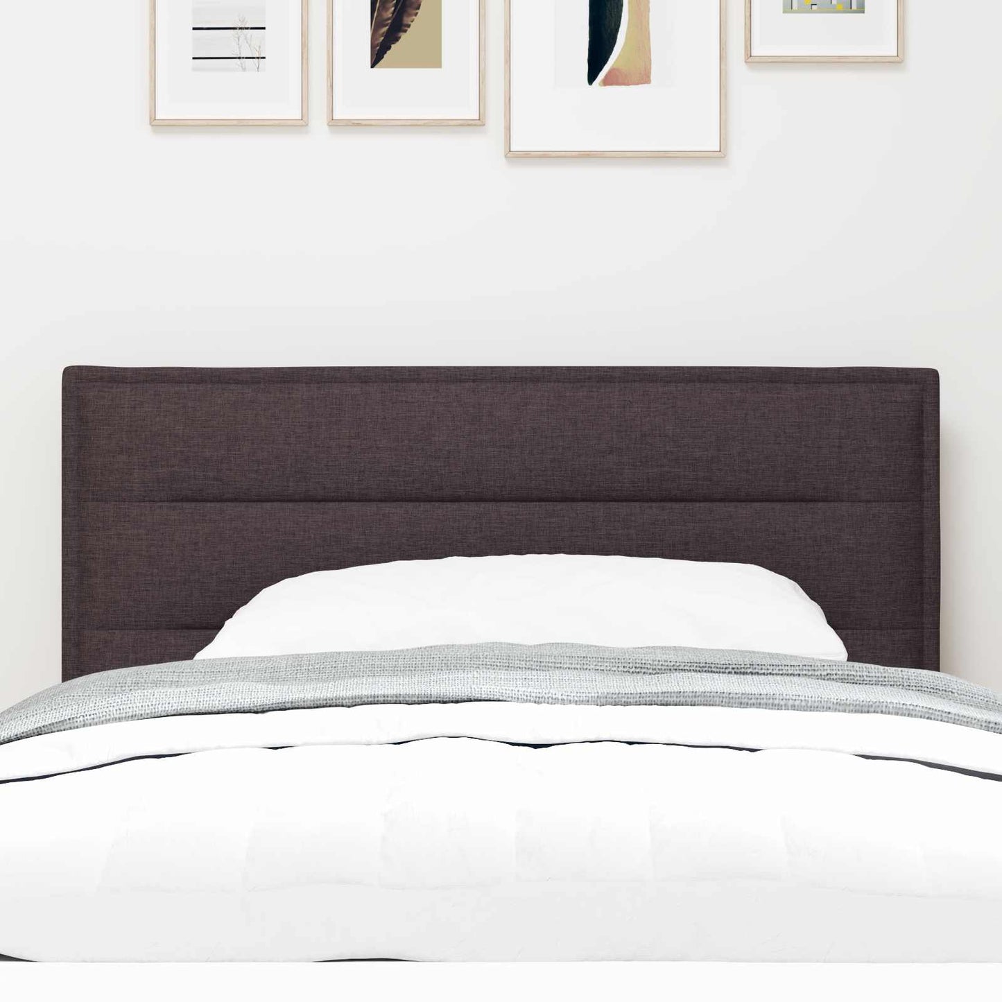 LED ágytámla LED szalagokkal Sötét Barna 80 cm szövet