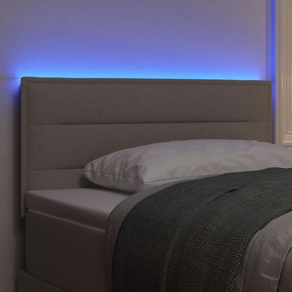 LED ágytámla LED szalagokkal fejtámlával Tópszínű 80 cm szövet