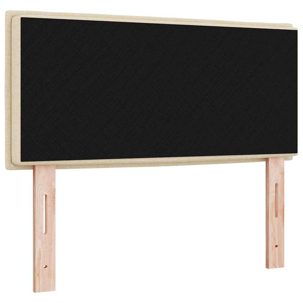 LED ágytámla LED szalagokkal fejtámlával Krém 80 cm szövet