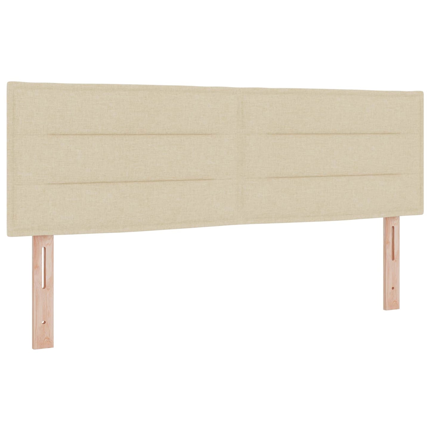 LED ágytámla LED szalagokkal fejtámlával Krém 144 cm szövet