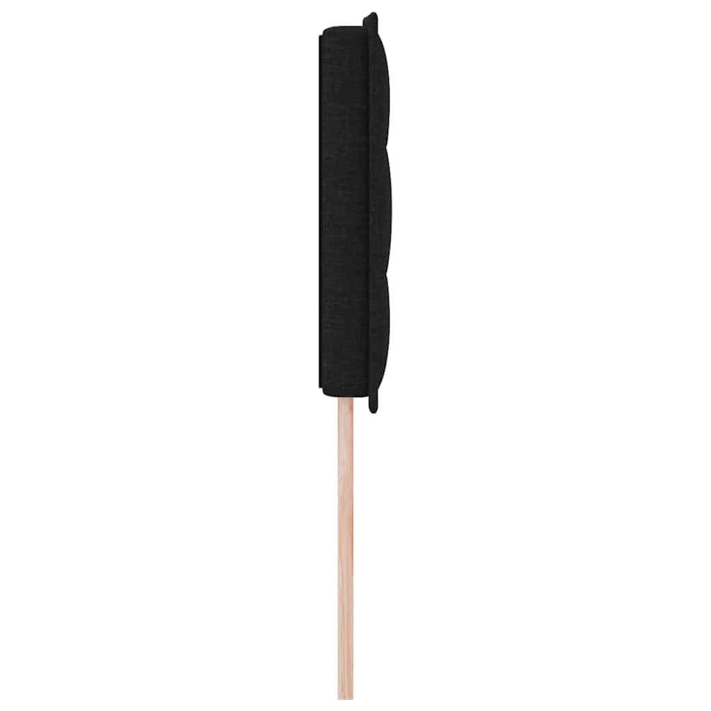 LED ágytámla LED szalagokkal fejtámlával Fekete 160 cm szövet