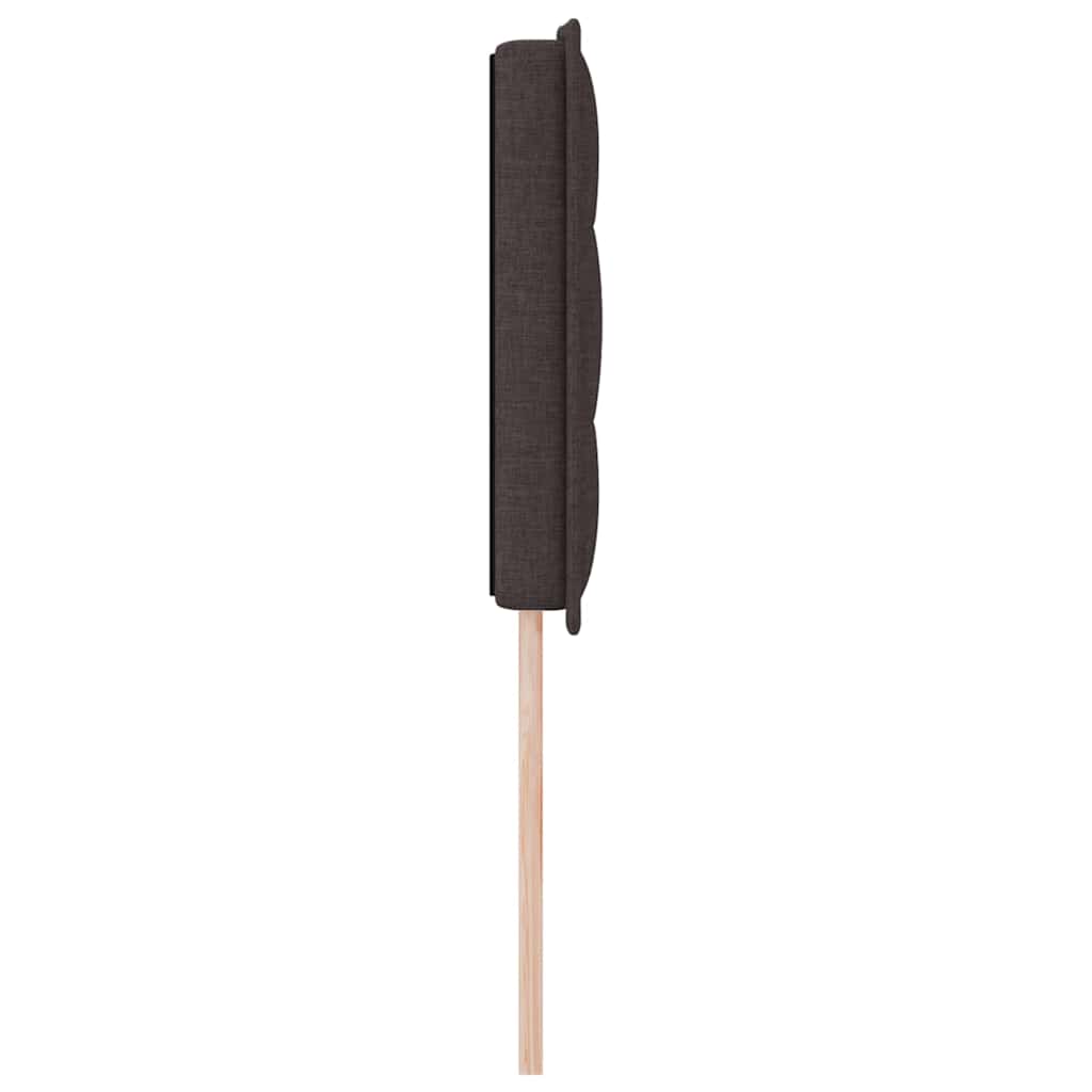 LED ágytámla LED szalagokkal Sötét Barna 160 cm szövet