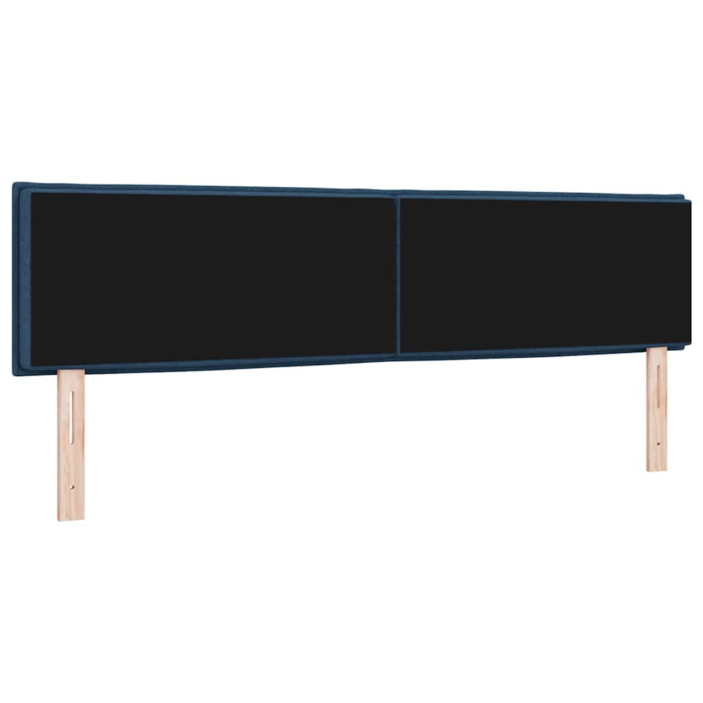 LED ágytámla LED szalagokkal fejtámlával Kék 180 cm szövet