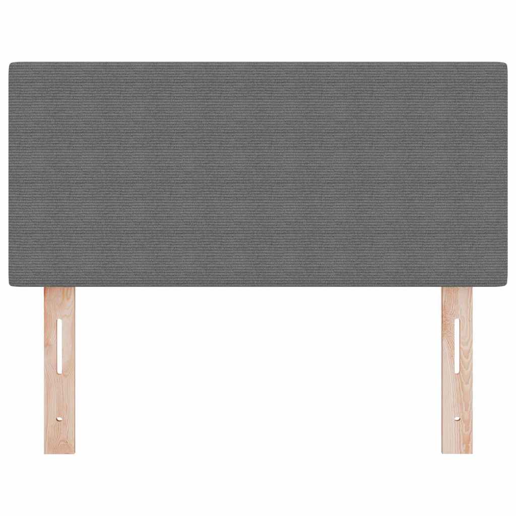 LED ágytámla fejtámlával Világosszürke 80 cm Bársonyos szövet