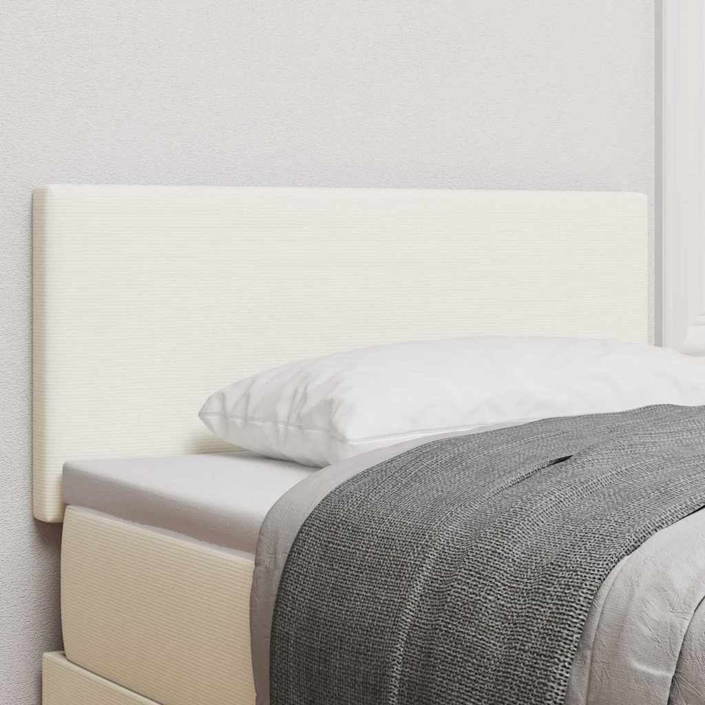LED ágytámla LED szalagokkal Krém 100 cm Bársonyos szövet