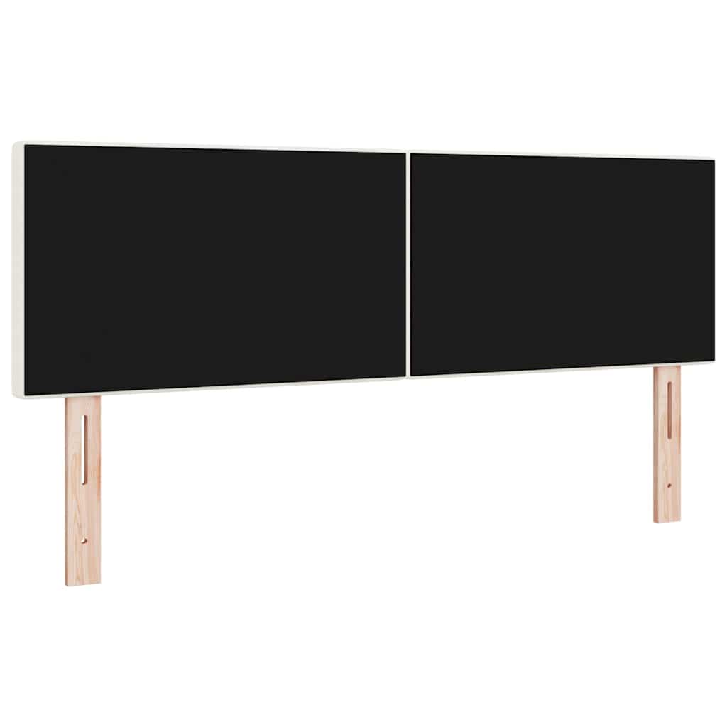 LED ágytámla LED szalagokkal Krém 144 cm Bársonyos szövet