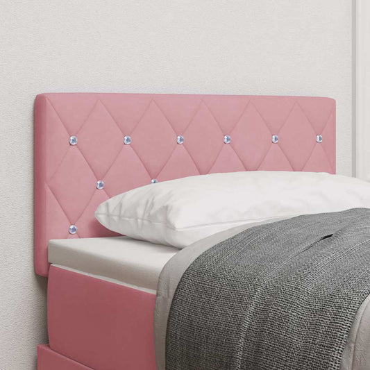 LED ágytámla LED szalagokkal Rózsaszín 80 cm Bársony