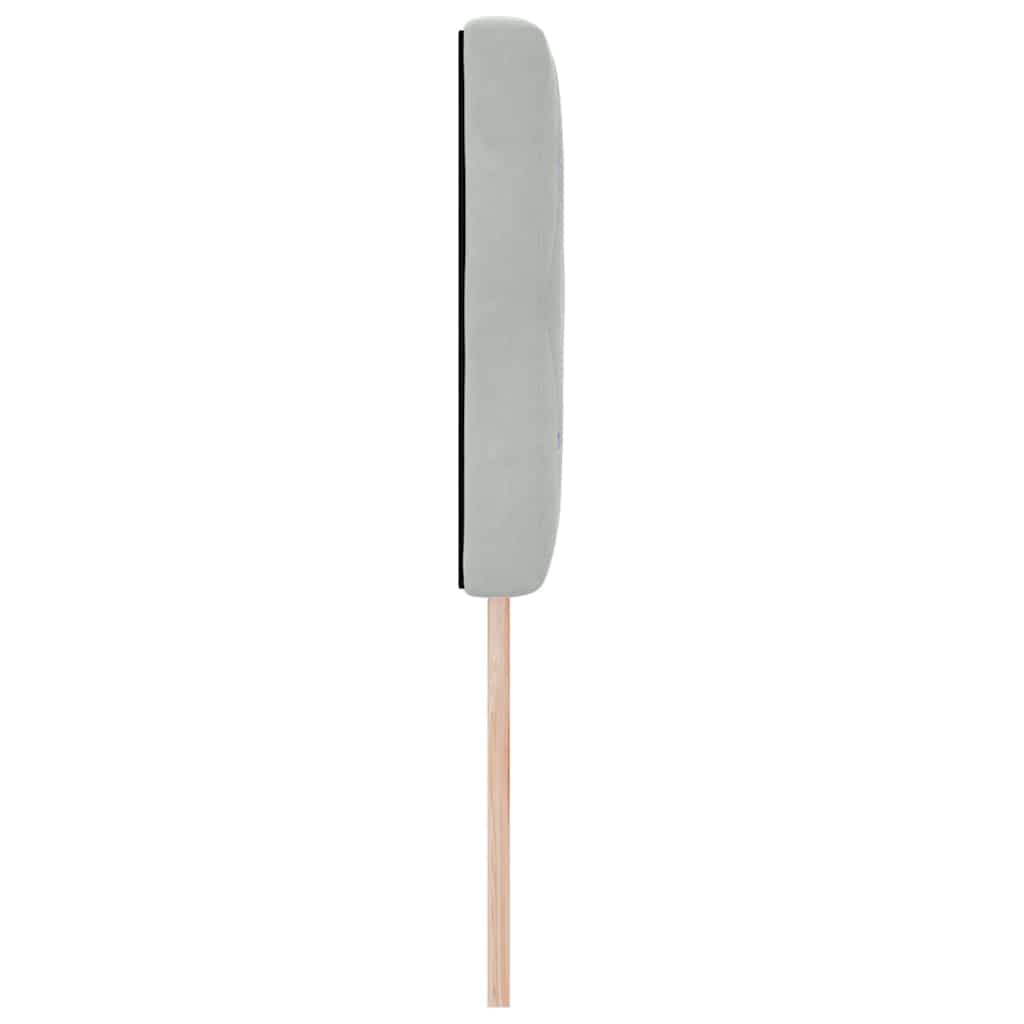 LED ágytámla LED szalagokkal Világosszürke 144 cm Bársony