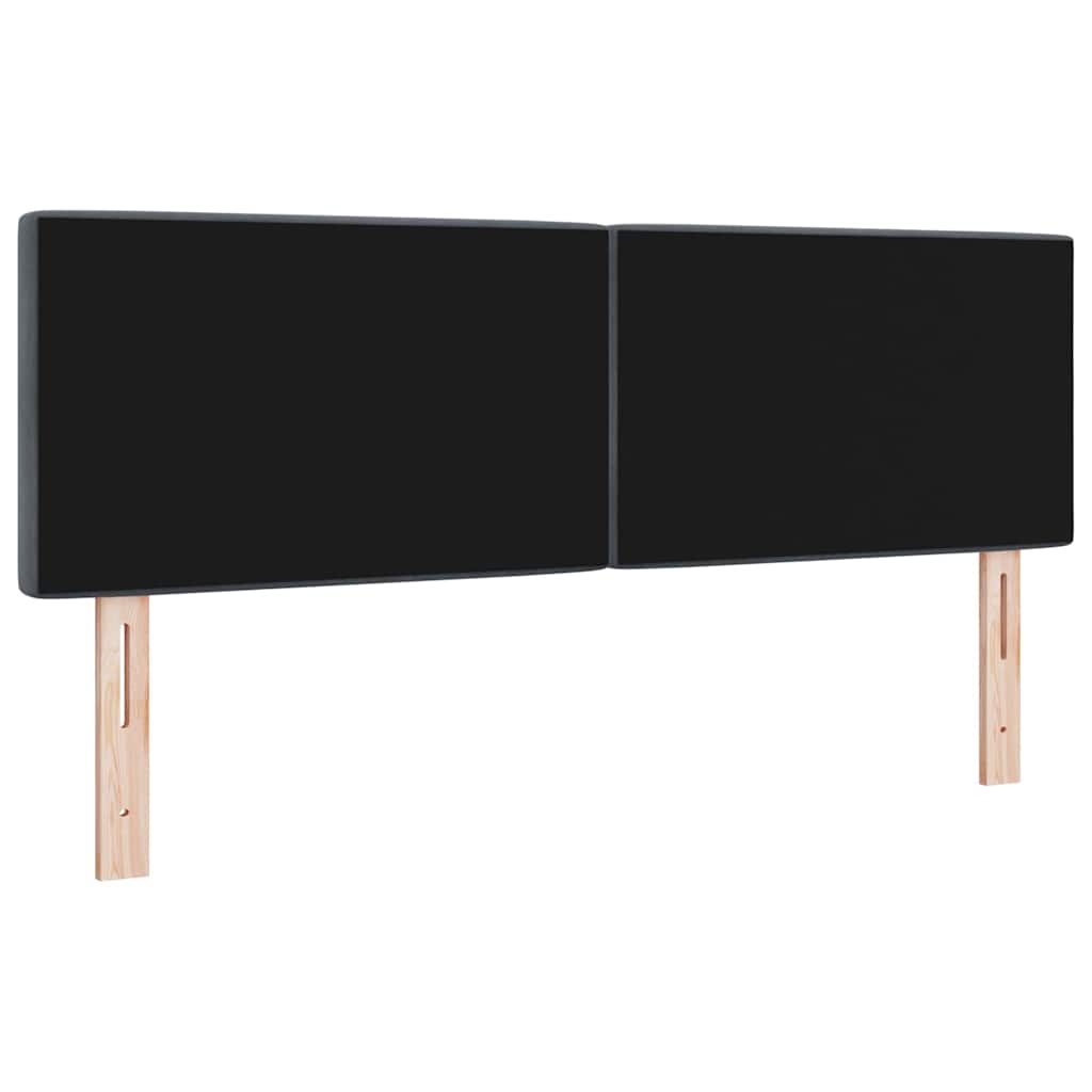 LED ágytámla LED szalagokkal Sötétszürke 144 cm Bársony