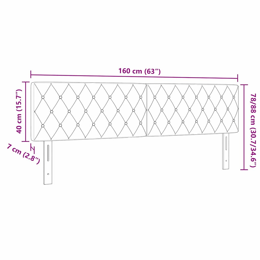 LED ágytámla LED szalagokkal fejtámlával Fekete 160 cm Bársony