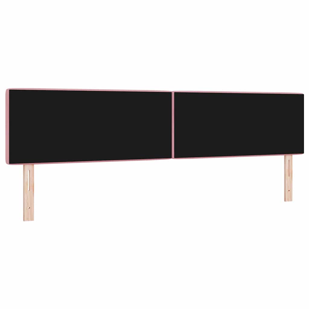 LED ágytámla LED szalagokkal Rózsaszín 200 cm Bársony