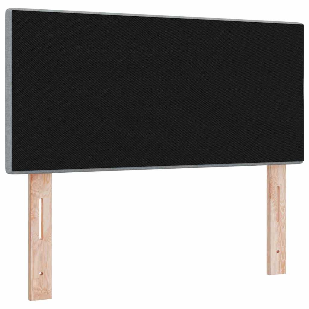 LED ágytámla LED szalagokkal Világosszürke 100 cm szövet