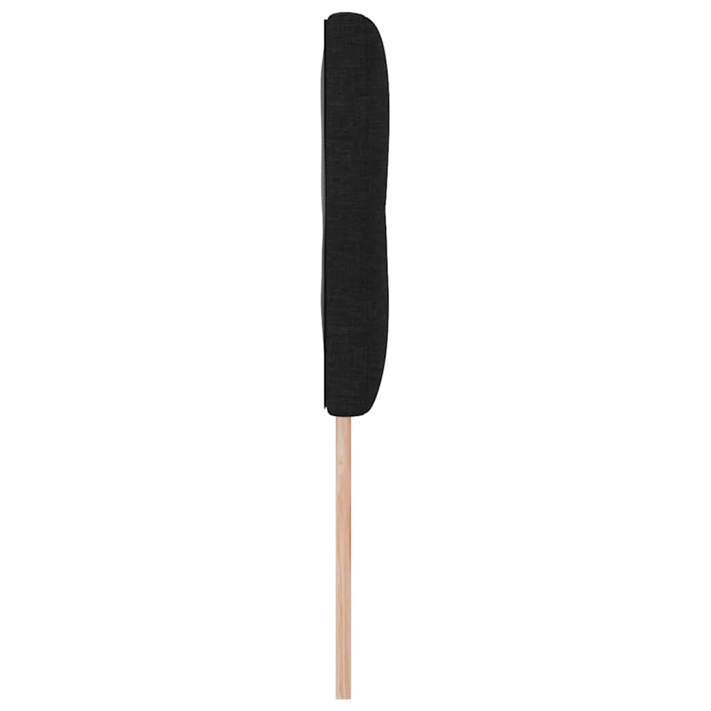 LED ágytámla LED szalagokkal fejtámlával Fekete 160 cm szövet