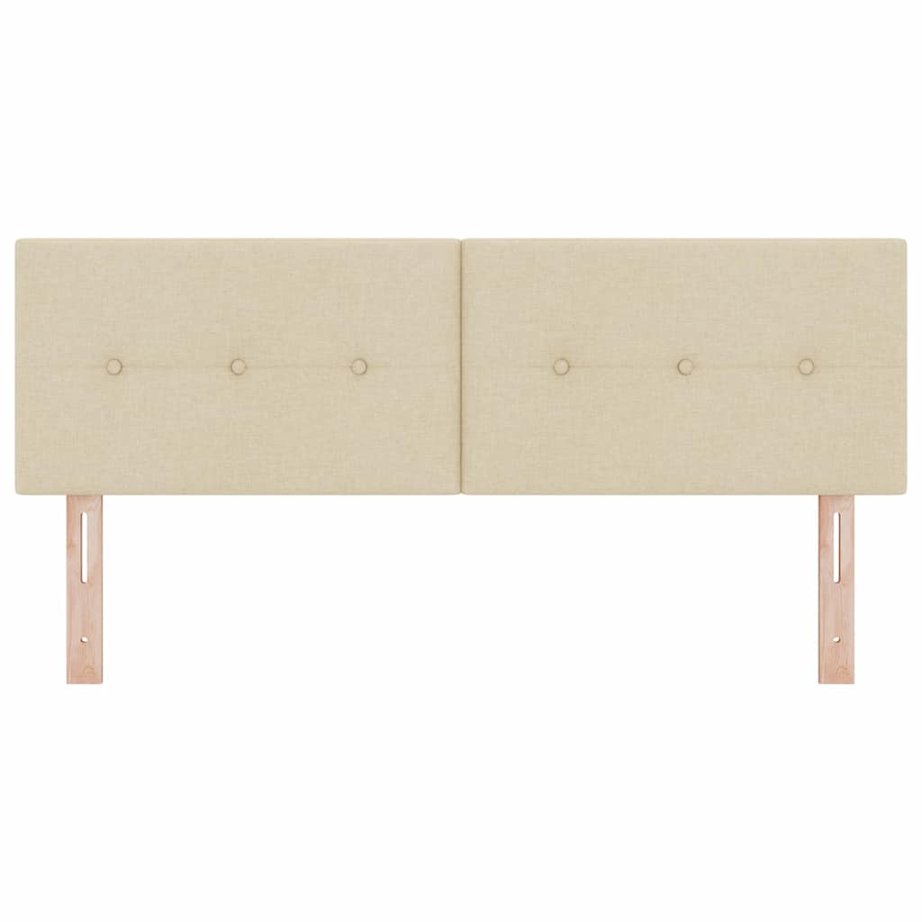 LED ágytámla LED szalagokkal fejtámlával Krém 160 cm szövet