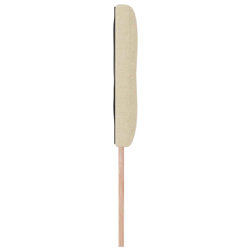 LED ágytámla LED szalagokkal fejtámlával Krém 160 cm szövet
